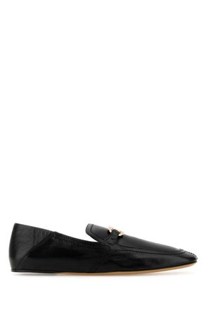 Ferragamo Black Leather Loafers