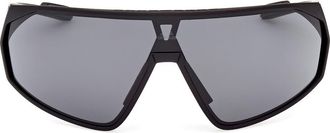 adidas 00mm Shield Sunglasses in Matte Black /Smoke at Nordstrom