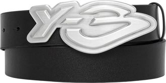 Yohji Yamamoto B Logo Riem - Heren - Riemen - Zwart - S - Leer - Accessoires