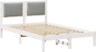 vidaXL Estructura De Cama Con Cabecera Gris Claro 120 X 200 Cm Vidaxl