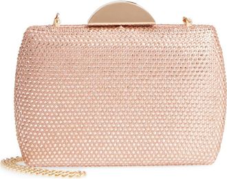 Nina Pacey Crystal Minaudi&egrave;re in Rosegold at Nordstrom