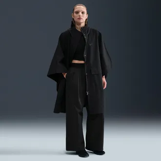 Nike Womens Nike Sportswear Tailored Rain Poncho in Black | HV5131-010