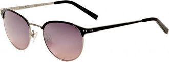 Kate Young for Tura Womens K701-SIL-50 K701 50 SIL Sunglasses - Black - One Size