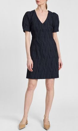 Santorelli Bianca Shift Dress in Abstract Jacquard in Midnight at Nordstrom, Size 12