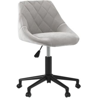 vidaXL Vidaxl - Silla De Oficina Giratoria De Terciopelo Gris Claro