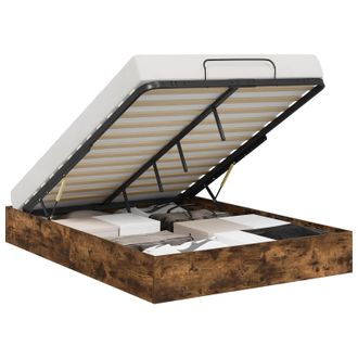 vidaXL Letto Ottomano Quercia Affumicata 203 X 140 X 25 Cm Vidaxl