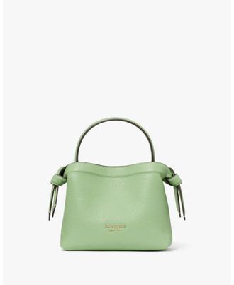 Kate Spade New York Womens Knott Mini Crossbody Tote - Dark Green Leather - One Size
