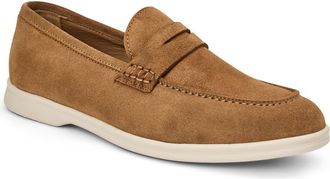 Bruno Magli Patrizio Penny Loafer in Cognac Suede at Nordstrom, Size 11.5