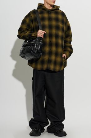 Balenciaga Wool Shirt, Mens, Green