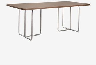 Sklum Sklum - Mesa de comedor rectangular en mdf y acero inoxidable Tento