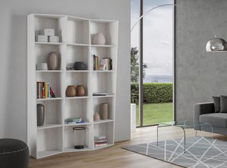 Itamoby Librer&iacute;a Dise&ntilde;o Moderno De Pared Blanca Sal&oacute;n Oficina Trek 3