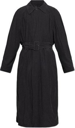 Balenciaga Jas met ruitpatroon - Heren - Jas met riem - Grijs - L - Jassen