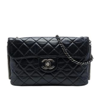Chanel Pre-owned Quilted Flap Shoulder Bag - Dames - Pre-owned - Zwart - Maat: ONE Size Leer