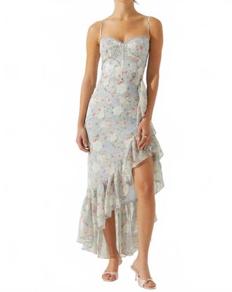 Astr Brisbane Dress In Light Blue Floral