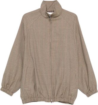 Frankie Shop houndstooth bomber jacket - Neutrals