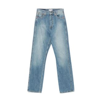 Re/Done Straight Jeans, female, Blue, Size: W27 Cerulean Blue Classic Five-Pocket Jeans