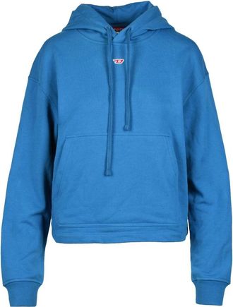 Diesel Sweatshirt van katoenmix - Dames - Hoodies - Blauw - S - Katoen - Hoodies & sweatvesten
