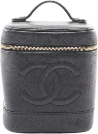 Chanel Pre-owned Coco Mark Caviar Skin Handbag - Dames - Vintage Handtas - Zwart - ONE Size - Leer - Vintage