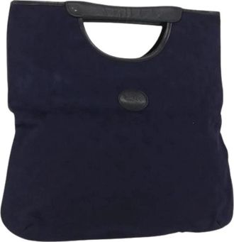 Celine Pre-owned Canvas Tote Bag - Dames - Vintage Shopper - Blauw - ONE Size - Vintage