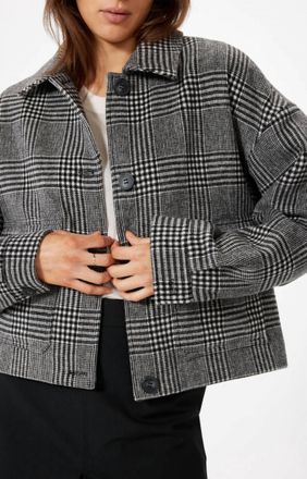 Sophie Rue Watson Jacket In Black And White Plaid