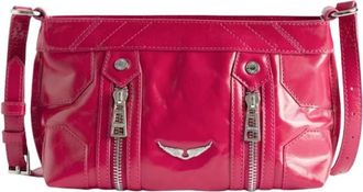 Zadig&Voltaire Sunny Mood Vintage Patent Bag - Dames - Schoudertassen - Roze - ONE Size - Leer - Tassen