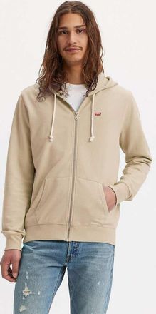 Levi's The Original - Felpa con cappuccio in spugna con cerniera lampo neutra-Neutro