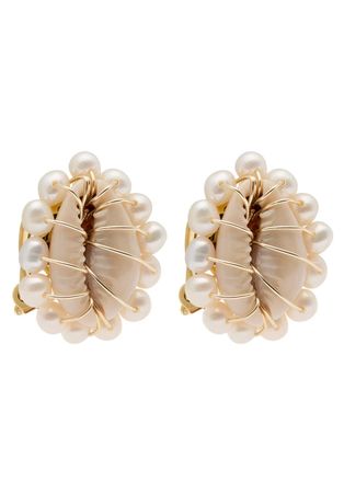 Éliou Ava 18kt Gold-plated Clip-on Earrings - Natural - One Size