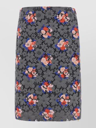 Fendi bouquet lace skirt floral knee length