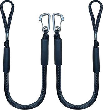 OEM Ligne DAmarrage &Eacute;lastique - 122 Cm - Crochet M&eacute;tallique Galvanis&eacute; - Pour Bateaux Kayaks - Lot De 2
