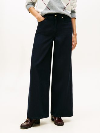 Tommy Hilfiger High-waist-Jeans TOMMY HILFIGER DNM 70s WIDE LEG HW, Damen, Gr. 26, L&auml;nge 30, nina, Denim/Jeans, Obermaterial: 80% Baumwolle, 20% Lyocell, unifarben, 