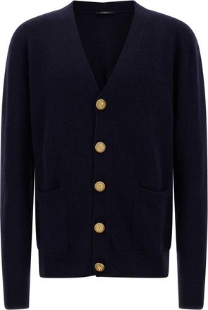 Balmain Blue Eco-cashmere cardigan