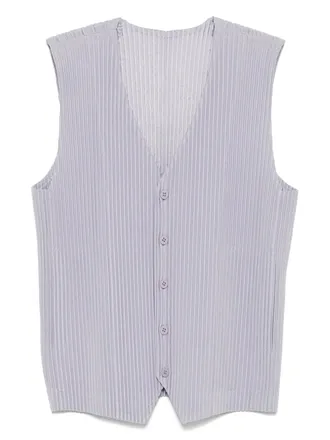 Homme Plissé Issey Miyake plissé vest - men - Polyester/Polyester - 3 - Grey