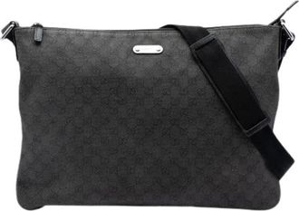 Gucci Pre-owned Cross Body Bags, female, Black, Size: ONE SIZE Pre-owned Denim Crossbody Bag