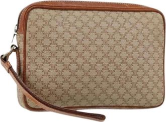 Celine Pre-owned Clutches, female, Beige, Size: ONE SIZE Pre-owned Vintage Clutch