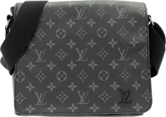 Louis Vuitton Black Coated Canvas Shoulder Bag (Pre-Owned)