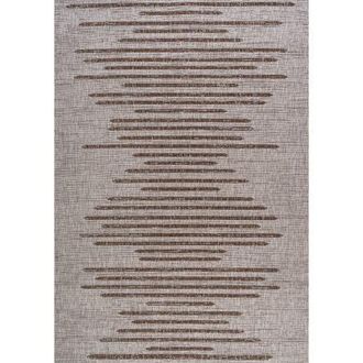 Jonathan Y Designs Zolak Berber Stripe Geometric Indoor/Outdoor Area Rug in Beige/brown at Nordstrom, Size 4Ft 0In X 6Ft 0In