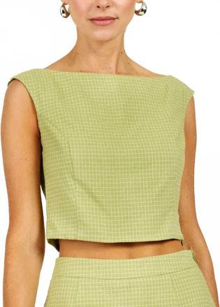 Line & Dot Shea Top In Green
