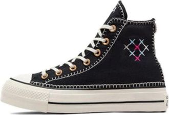 Converse (WMNS) Converse Chuck Taylor All Star Lift Crafted Stitching Platform Black White A08731C