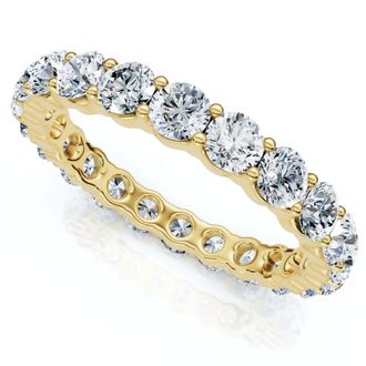 Pompeii3 2ct Prong Diamond Eternity Ring 14K Yellow Gold Size Selectable