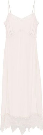 Simone Rocha lace-trim slip dress - women - Acetate/Silk - 6 - Neutrals