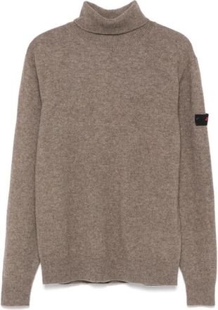 Peuterey Wollen Trui met Col - Heren - Coltruien - Grijs - S - Wol - Truien & Vesten