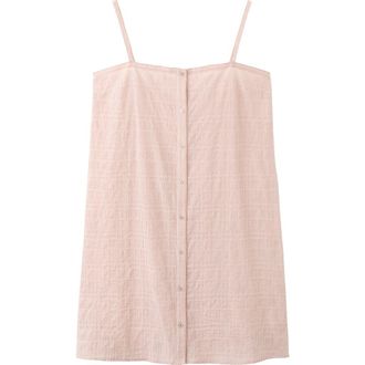 Mango Picot Stretch Cotton Nightgown in Orange at Nordstrom, Size Medium