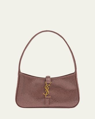 Saint Laurent Le 5 A 7 Mini Shoulder Bag in Strass Satin