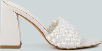 London Rag lust look braided satin block sandals