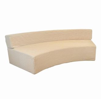 MX HOME Sof&aacute; banqueta media luna - Beige rafia