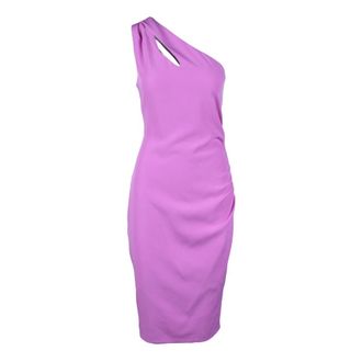 Access Fashion Elegante Midi Jurk - Dames - Casual kleedjes - Paars - S - Polyester - Kleedjes