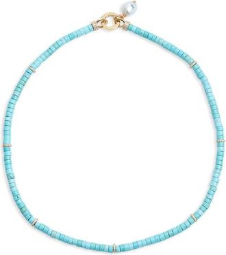 Nadri Beads of Paradise Freshwater Pearl Pendant Necklace in Turquoise/Gold at Nordstrom