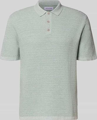 Jack & Jones Jack & Jones Regular Fit Poloshirt mit Strukturmuster Modell GEORGE in Mint, Gr&ouml;&szlig;e XXL