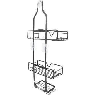 OEM Organizador De Ducha Colgante Moderno Y Minimalista De Acero De Alto Carbono Multicapa Con Acabado Negro Mate Para Champ&uacute;, Jab&oacute;n Y Gel De Ba&ntilde;o -crezuo