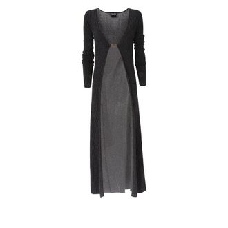 Versace Jeans Couture Sparkling Lange Cardigan - Dames - Vesten - Grijs - M - Polyester - Truien & Vesten